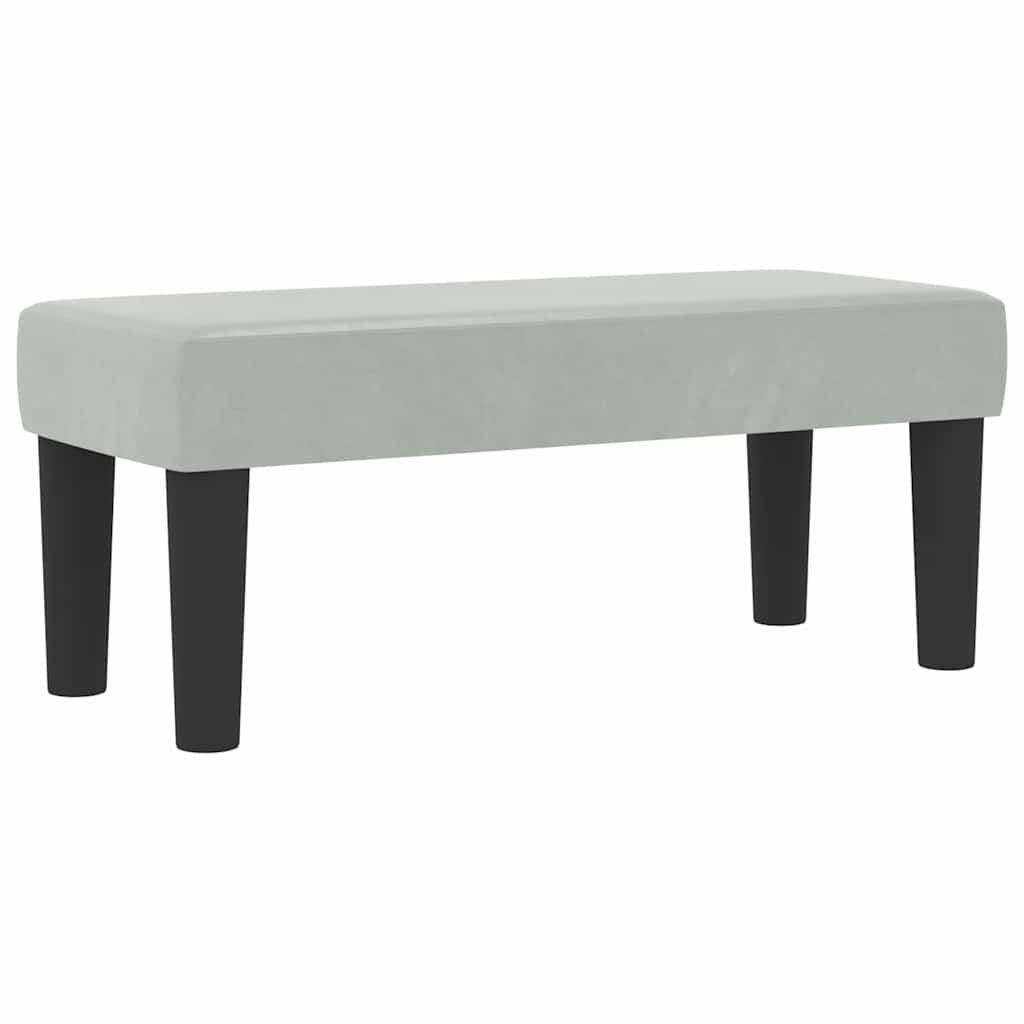 Boxspring bed met hoofdeinde Lichtgrijs 200 x 80 cm Fluweel