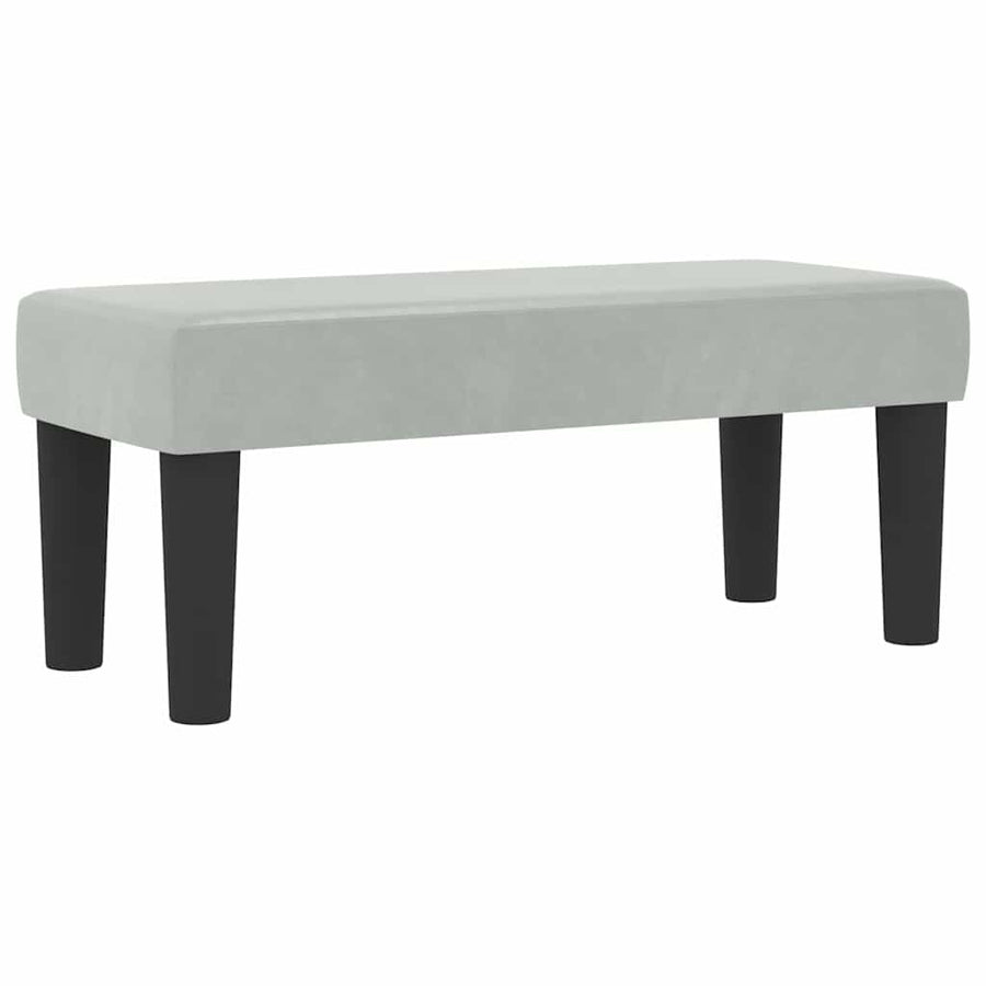 Boxspring bed met hoofdeinde Lichtgrijs 200 x 80 cm Fluweel