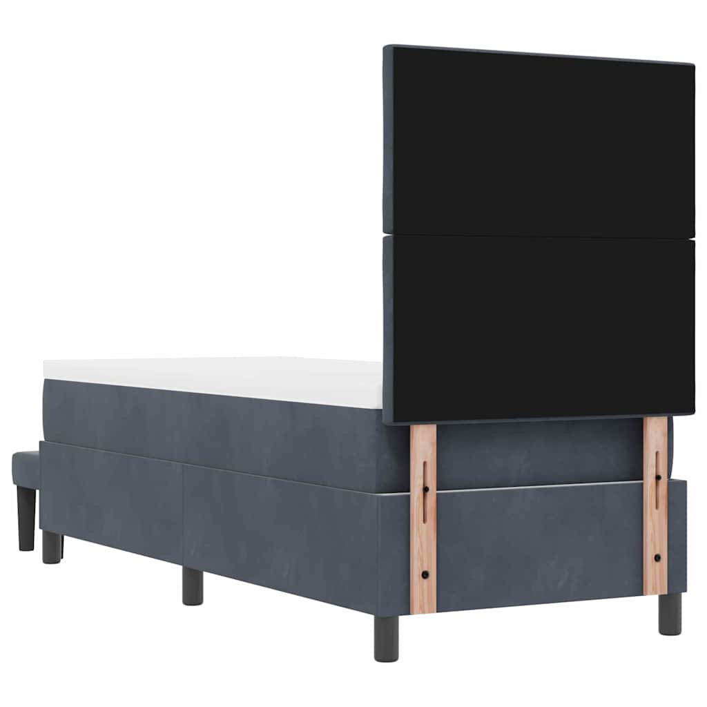 Boxspring bed met hoofdeinde Donkergrijs 200 x 80 cm Fluweel