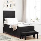 Boxspring bed met hoofdeinde zwart 200x80 cm fluweel