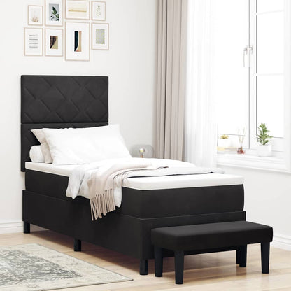 Boxspring bed met hoofdeinde Zwart 200 x 80 cm Fluweel