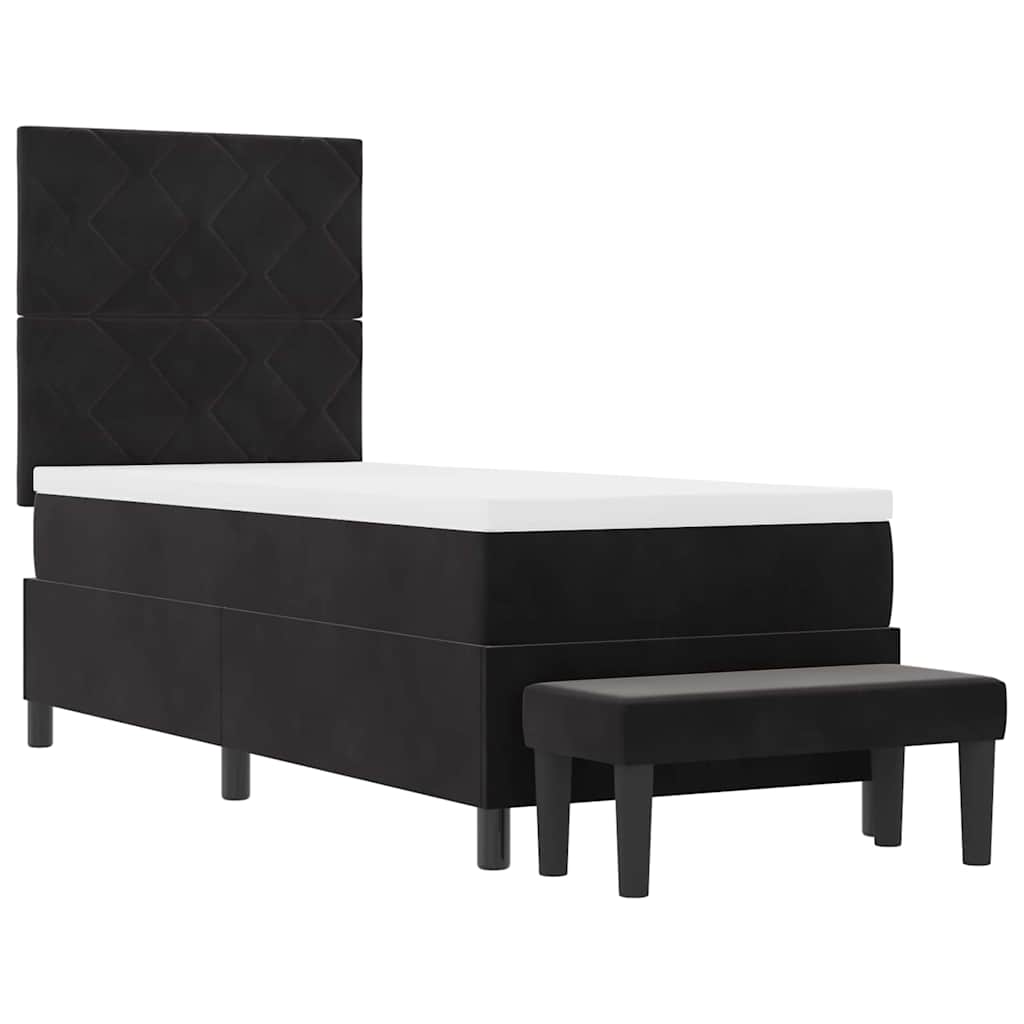Boxspring bed met hoofdeinde Zwart 200 x 80 cm Fluweel