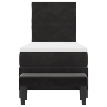 Boxspring bed met hoofdeinde Zwart 200 x 80 cm Fluweel