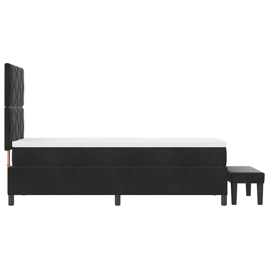 Boxspring bed met hoofdeinde Zwart 200 x 80 cm Fluweel