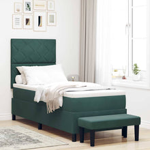 Boxspring bed met matras Donkergroen 80 x 200 cm Fluweel
