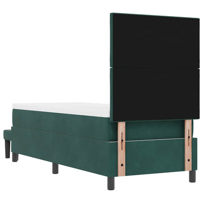 Boxspring bed met matras Donkergroen 80 x 200 cm Fluweel