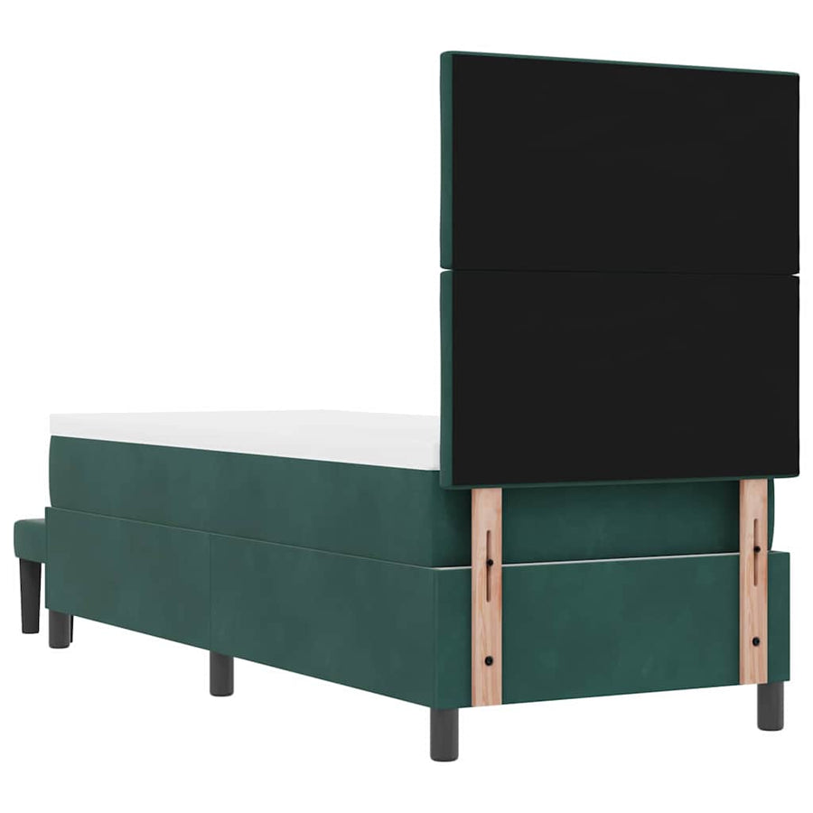 Boxspring bed met matras Donkergroen 80 x 200 cm Fluweel