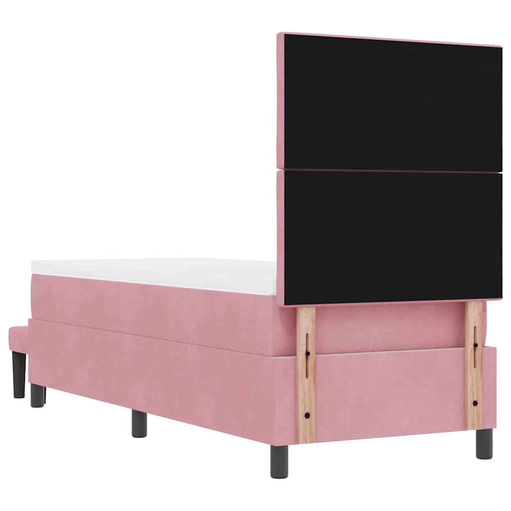 Boxspring bed met matras Roze 80 x 200 cm Fluweel