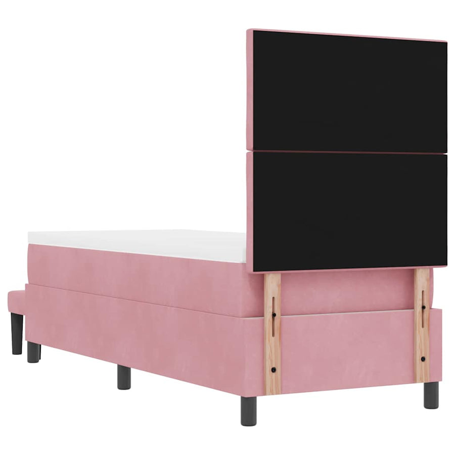 Boxspring bed met matras Roze 80 x 200 cm Fluweel