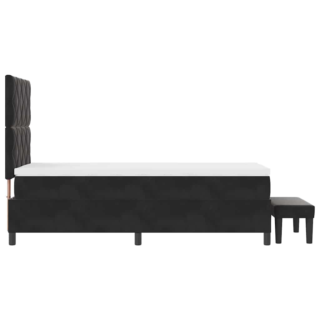 Boxspring bed met hoofdeinde Zwart 190 x 90 cm Fluweel