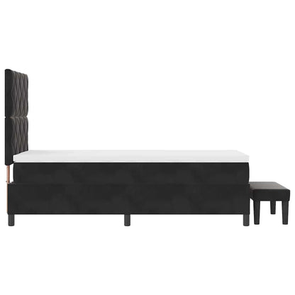 Boxspring bed met hoofdeinde Zwart 190 x 90 cm Fluweel
