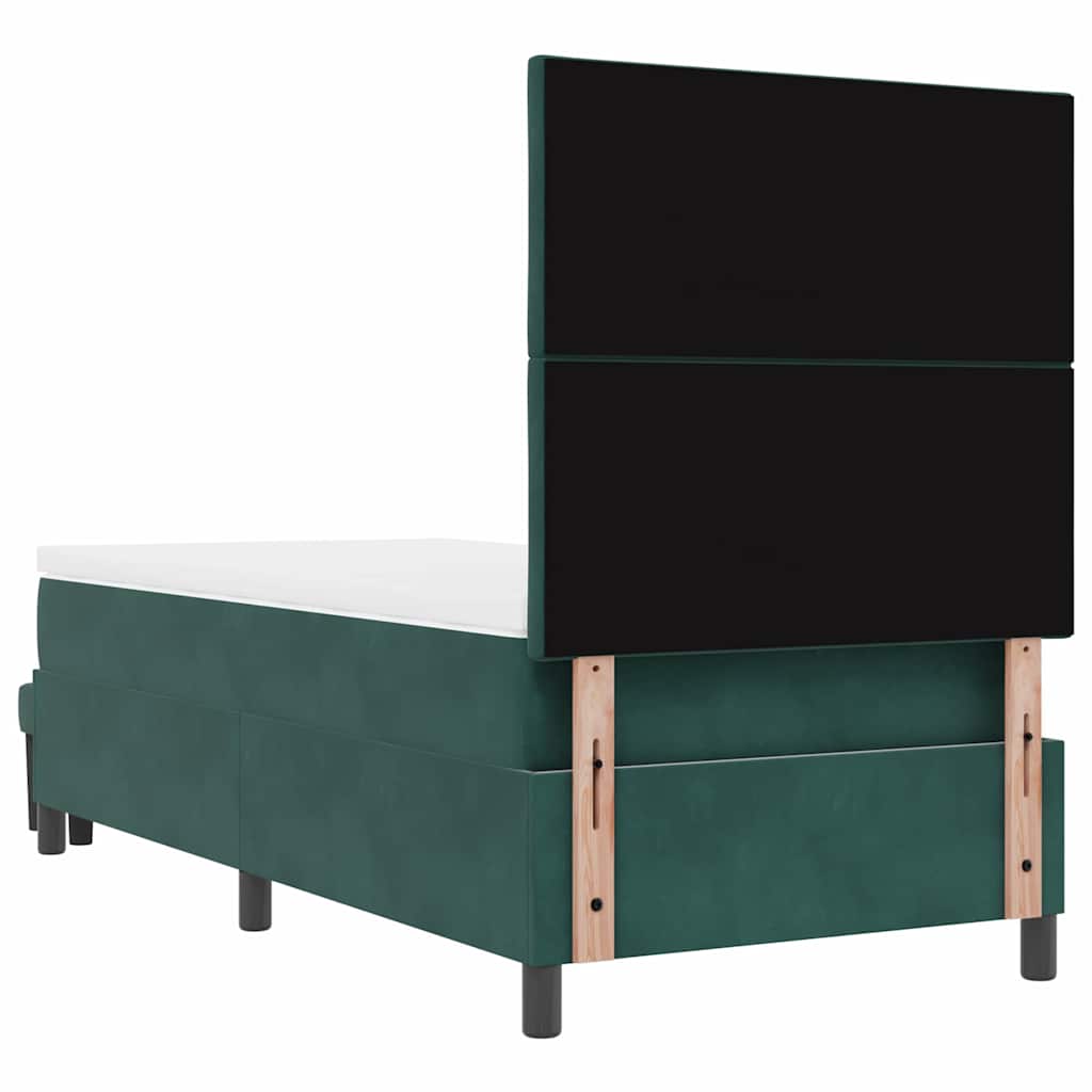Boxspring bed met matras Donkergroen 90 x 190 cm Fluweel