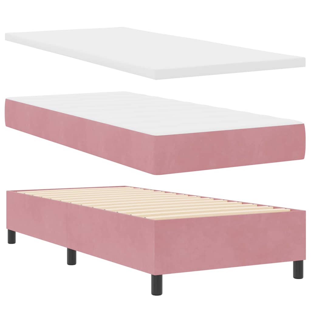 Boxspring bed met matras Roze 90 x 190 cm Fluweel