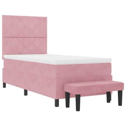 Boxspring bed met matras Roze 90 x 190 cm Fluweel