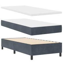 Boxspring bed met matras Donkergrijs 90 x 200 cm Fluweel