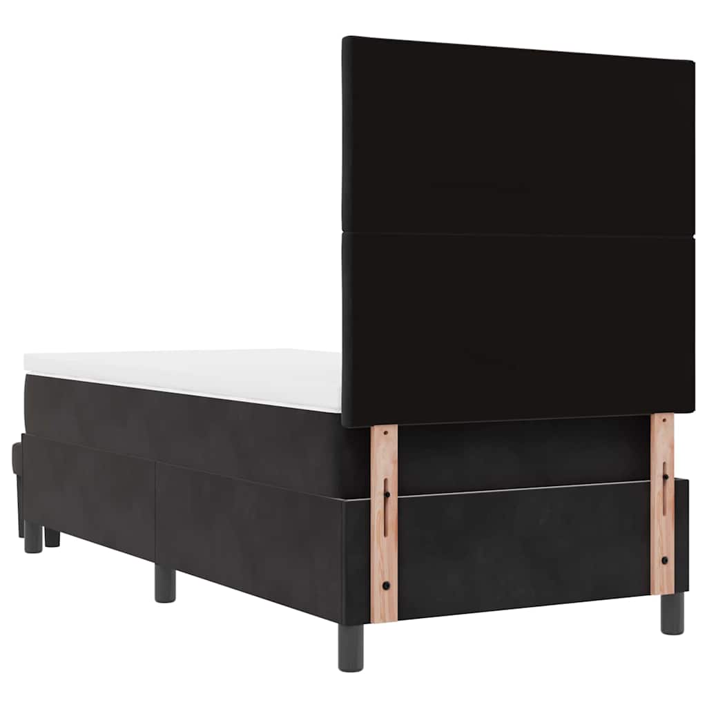 Boxspring bed met hoofdeinde Zwart 200 x 90 cm Fluweel