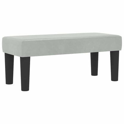 Boxspring bed met hoofdeinde Lichtgrijs 200 x 100 cm Fluweel