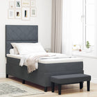 Boxspring bed 200x100 cm donkergrijs fluweel