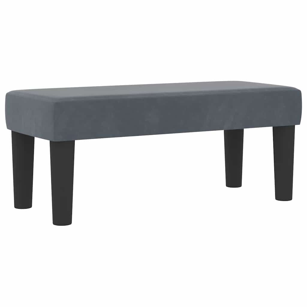 Boxspring bed met hoofdeinde Donkergrijs 200 x 100 cm Fluweel