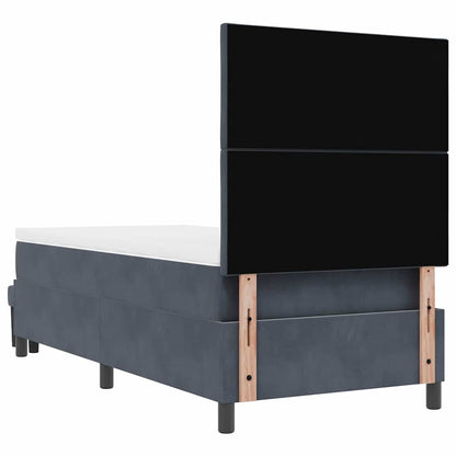 Boxspring bed met hoofdeinde Donkergrijs 200 x 100 cm Fluweel