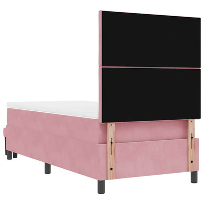 Boxspring bed met kussen Roze 200 x 100 cm Fluweel