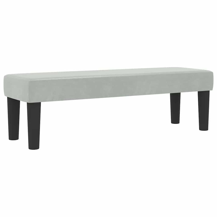 Boxspring bed met hoofdeinde Lichtgrijs 190 x 120 cm Fluweel
