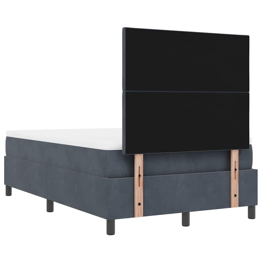 Boxspring bed met hoofdeinde Donkergrijs 190 x 120 cm Fluweel