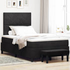 Boxspring bed 120x190 cm zwart fluweel