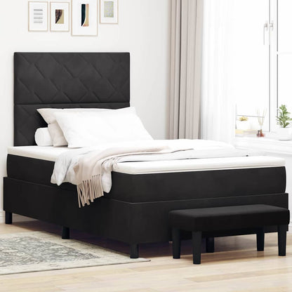 Boxspring bed met hoofdeinde Zwart 190 x 120 cm Fluweel