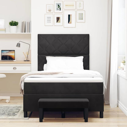 Boxspring bed met hoofdeinde Zwart 190 x 120 cm Fluweel