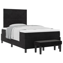 Boxspring bed met hoofdeinde Zwart 190 x 120 cm Fluweel