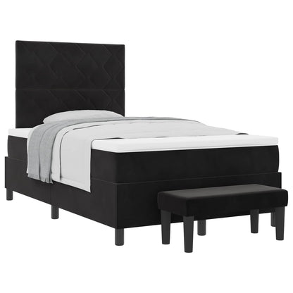 Boxspring bed met hoofdeinde Zwart 190 x 120 cm Fluweel