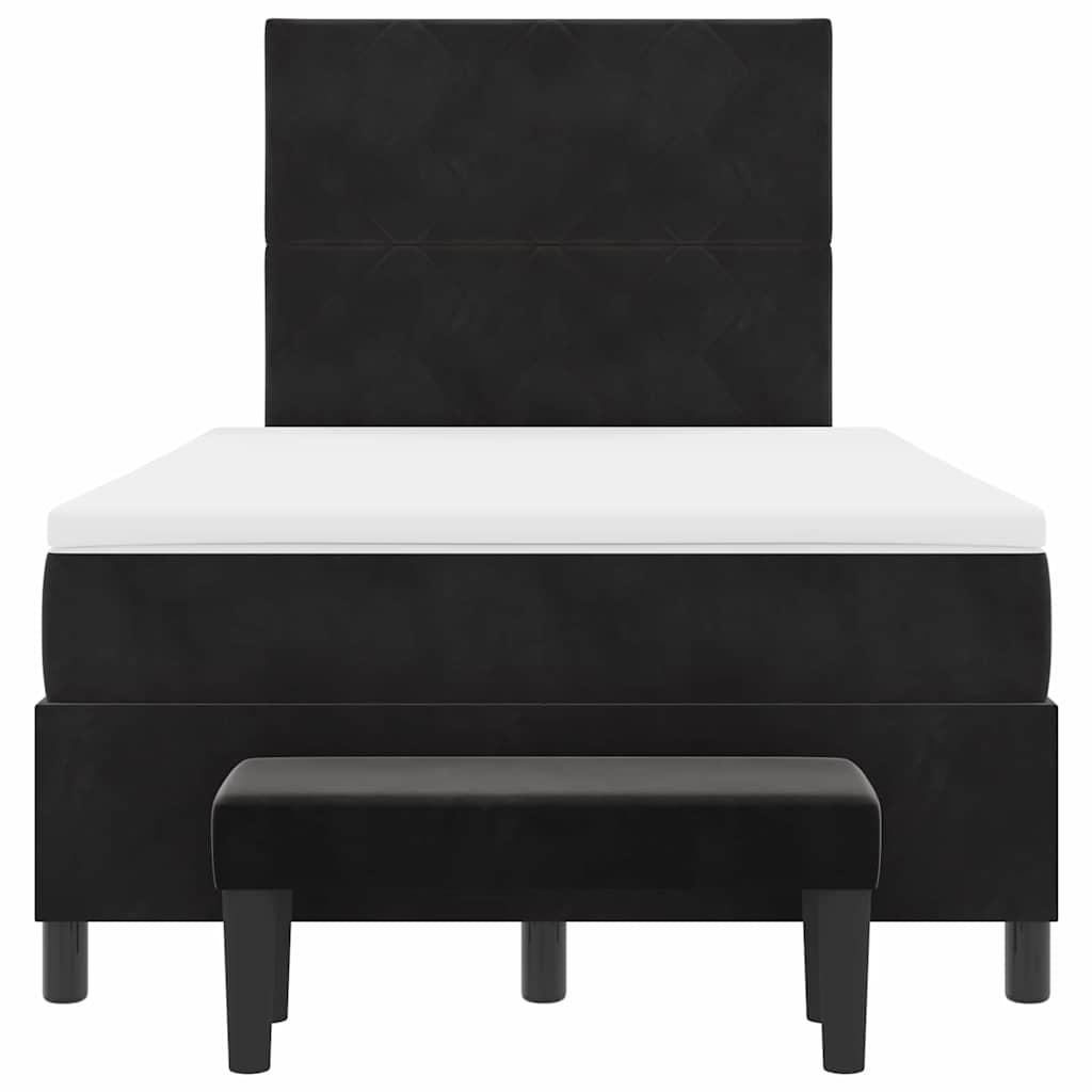 Boxspring bed met hoofdeinde Zwart 190 x 120 cm Fluweel