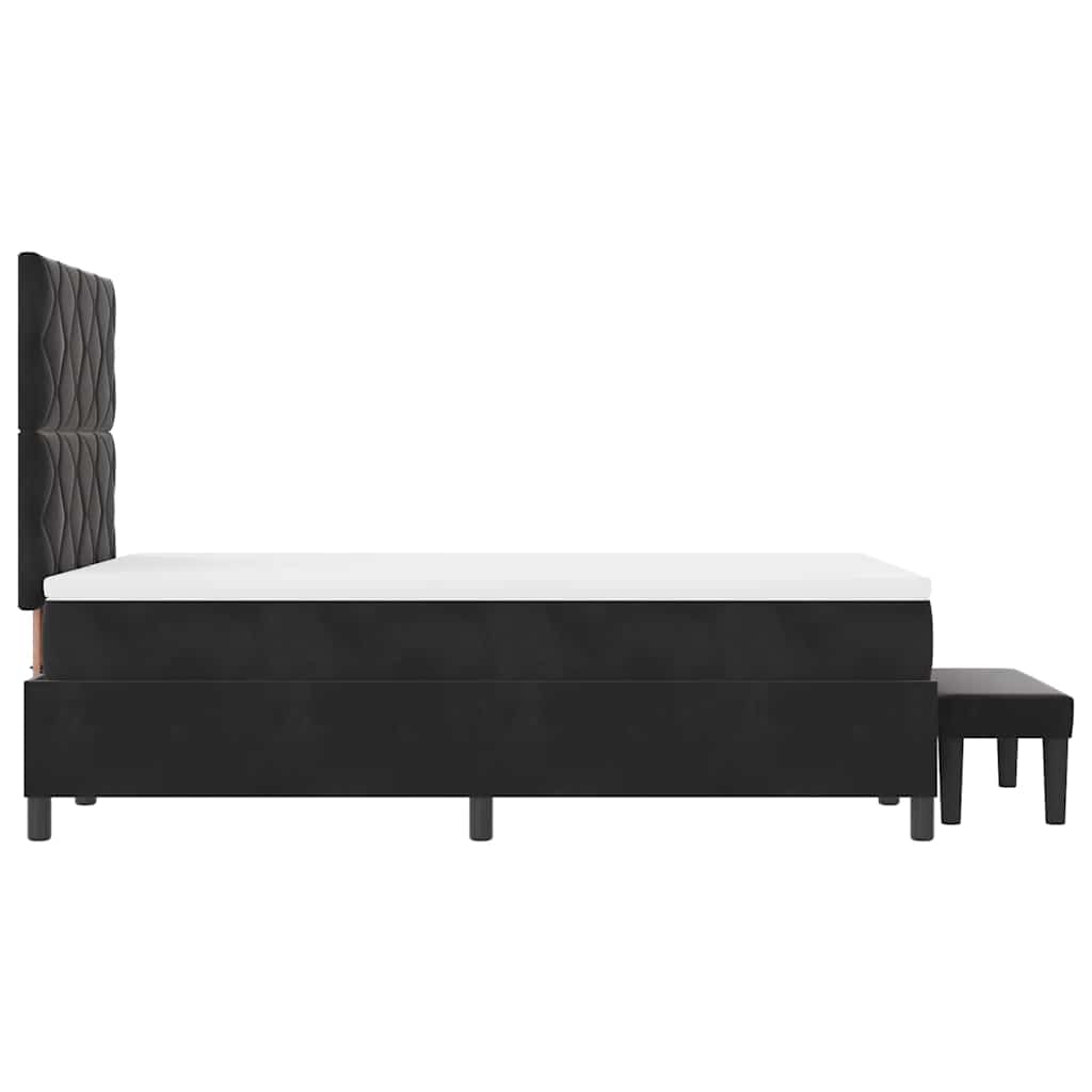 Boxspring bed met hoofdeinde Zwart 190 x 120 cm Fluweel