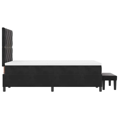 Boxspring bed met hoofdeinde Zwart 190 x 120 cm Fluweel