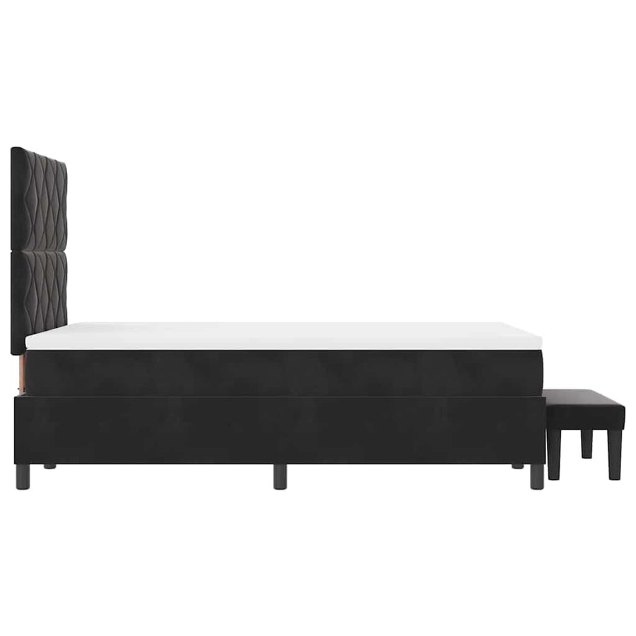Boxspring bed met hoofdeinde Zwart 190 x 120 cm Fluweel