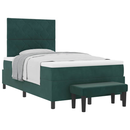 Boxspring bed met hoofdeinde Donkergroen 190 x 120 cm Fluweel