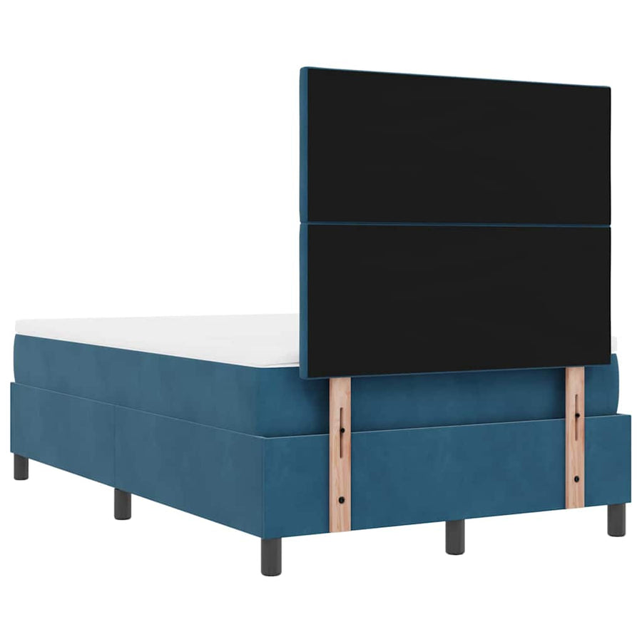 Boxspring bed met matras Donkerblauw 120 x 190 cm Fluweel