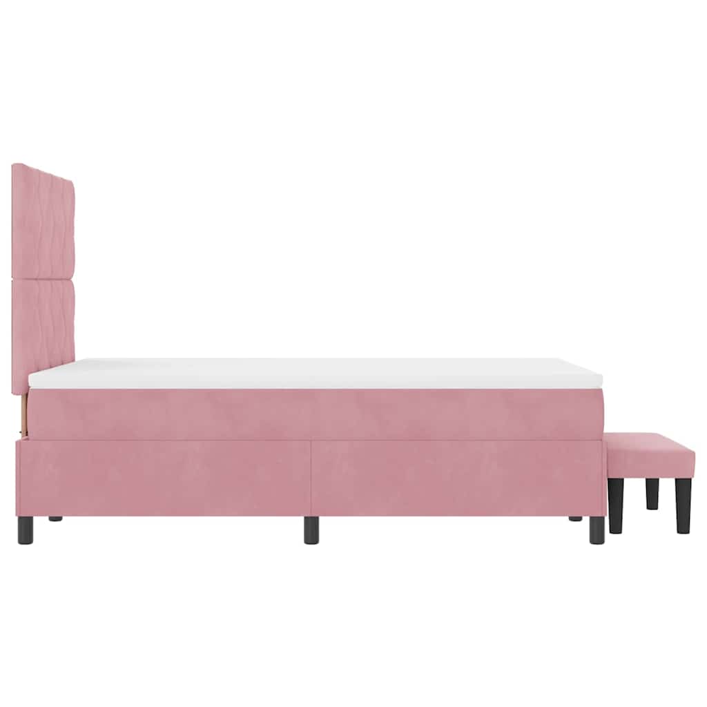 Boxspring bed met hoofdeinde Roze 190 x 120 cm Fluweel