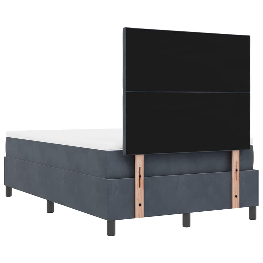 Boxspring bed met hoofdeinde Donkergrijs 200 x 120 cm Fluweel
