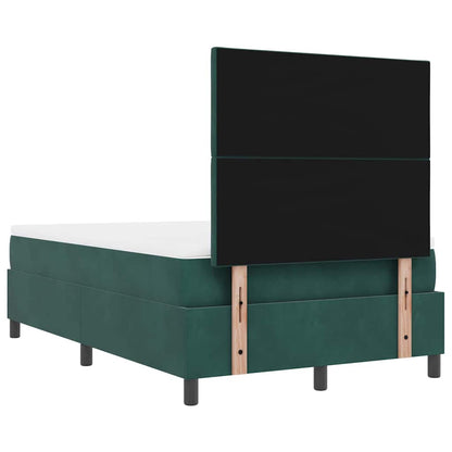 Boxspring bed met kussen Donkergroen 200 x 120 cm Fluweel