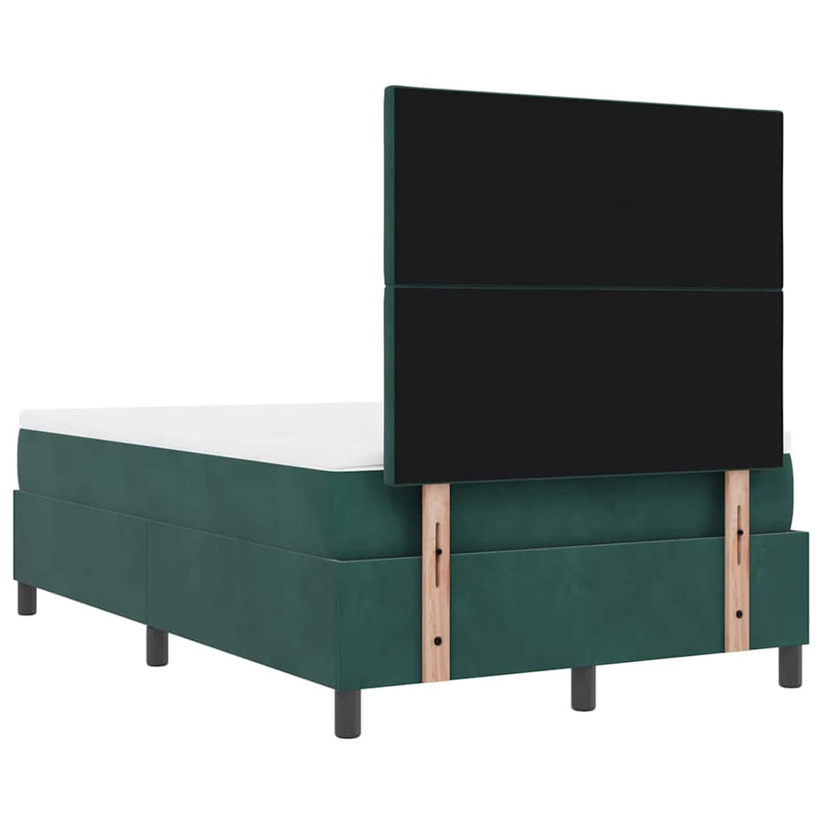 Boxspring bed met kussen Donkergroen 200 x 120 cm Fluweel
