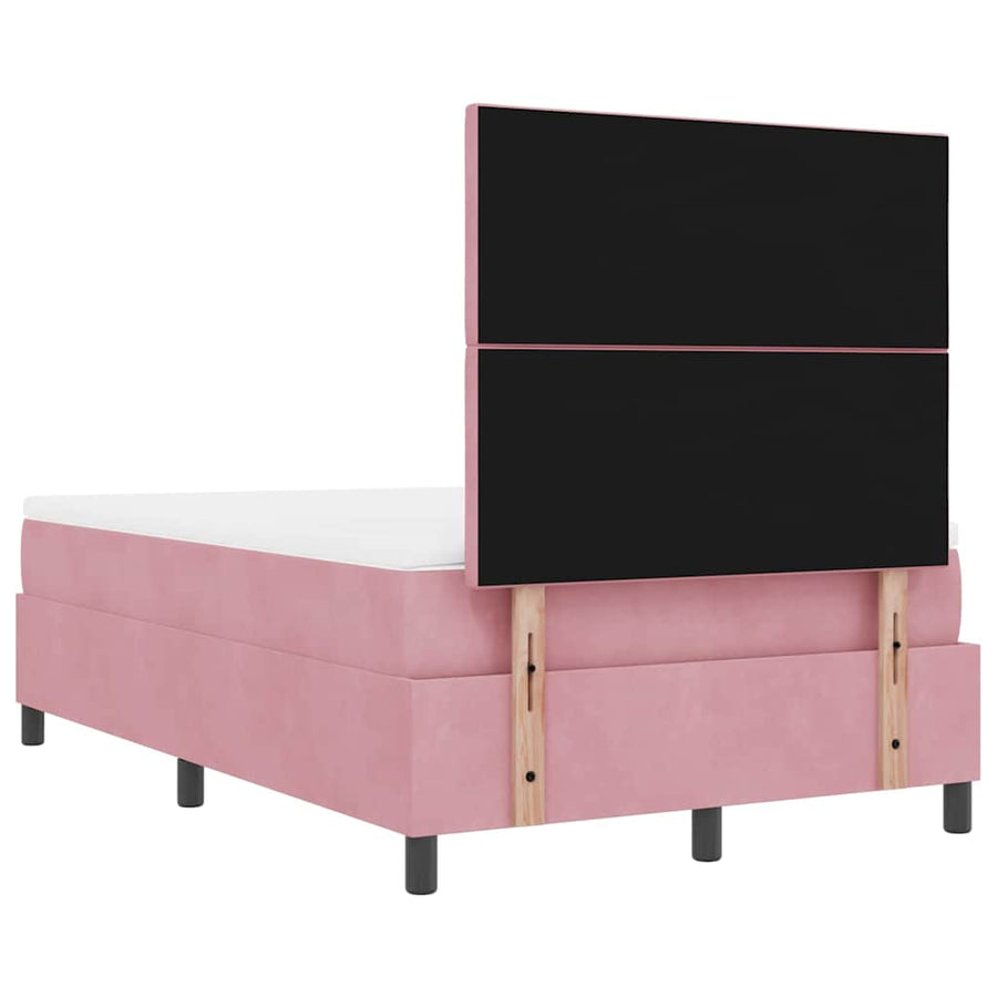 Boxspring bed met hoofdeinde Roze 200 x 120 cm Fluweel