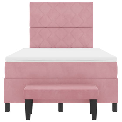 Boxspring bed met hoofdeinde Roze 200 x 120 cm Fluweel