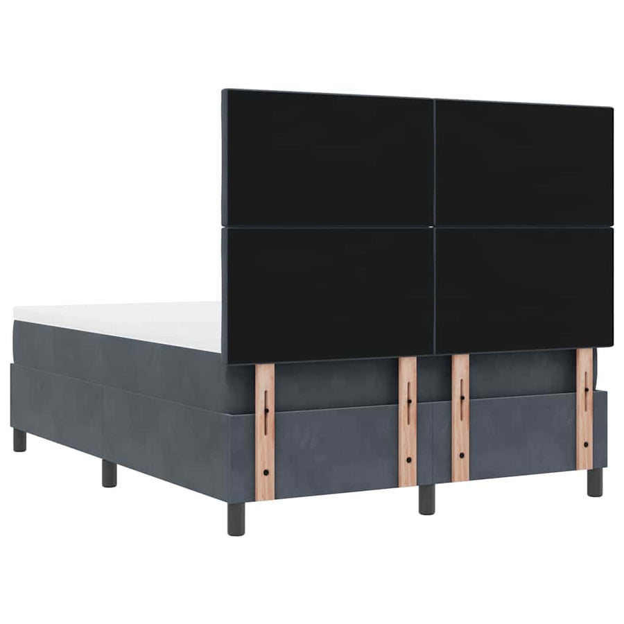 Boxspring bed met hoofdeinde Donkergrijs 200 x 140 cm Fluweel