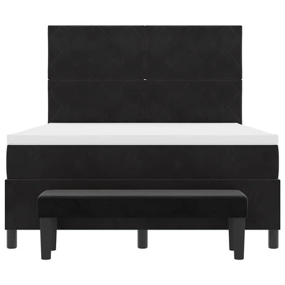 Boxspring bed met matras Zwart 140 x 200 cm Fluweel