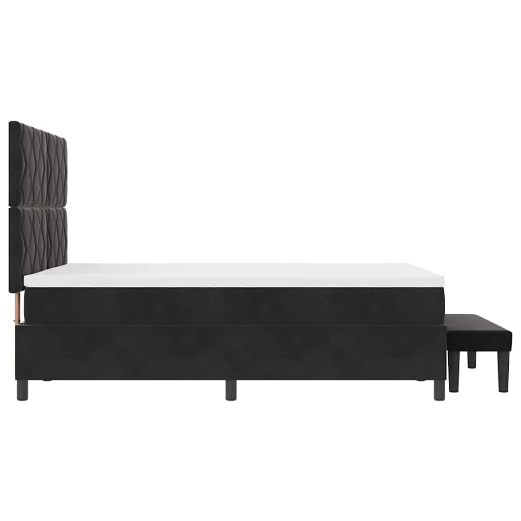 Boxspring bed met matras Zwart 140 x 200 cm Fluweel