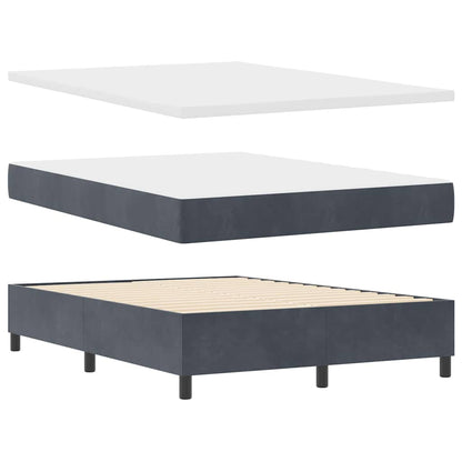 Boxspring bed met hoofdeinde Donkergrijs 200 x 160 cm Fluweel