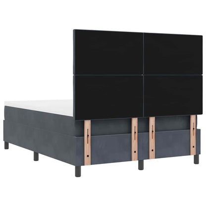 Boxspring bed met hoofdeinde Donkergrijs 200 x 160 cm Fluweel