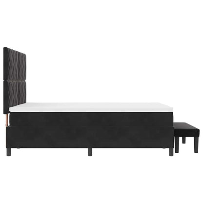Boxspring bed met hoofdeinde Zwart 200 x 160 cm Fluweel